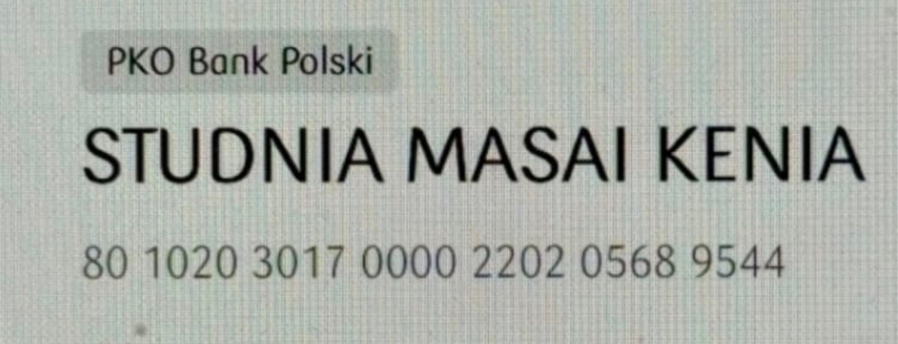  Konto wpłat poprzez naszą Parafię 